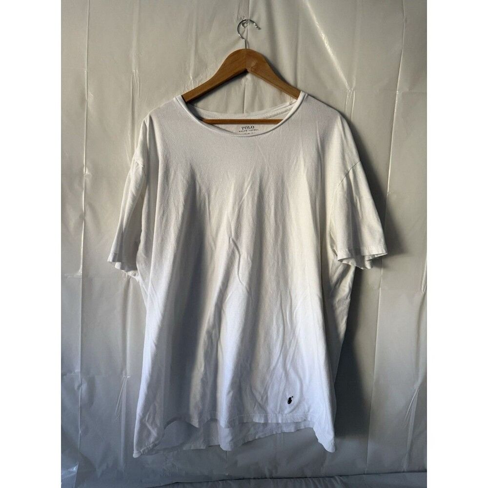 Polo Ralph Lauren T Shirt Mens 3XL White Classic Fit Black Pony Logo Cotton